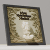 KRISHNA  "Aum Kleem Krishnaya Namaha" 3D Relief Frame
