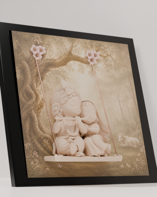 Radhe Krishna 3D Relief Frame