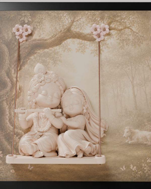 Radhe Krishna 3D Relief Frame