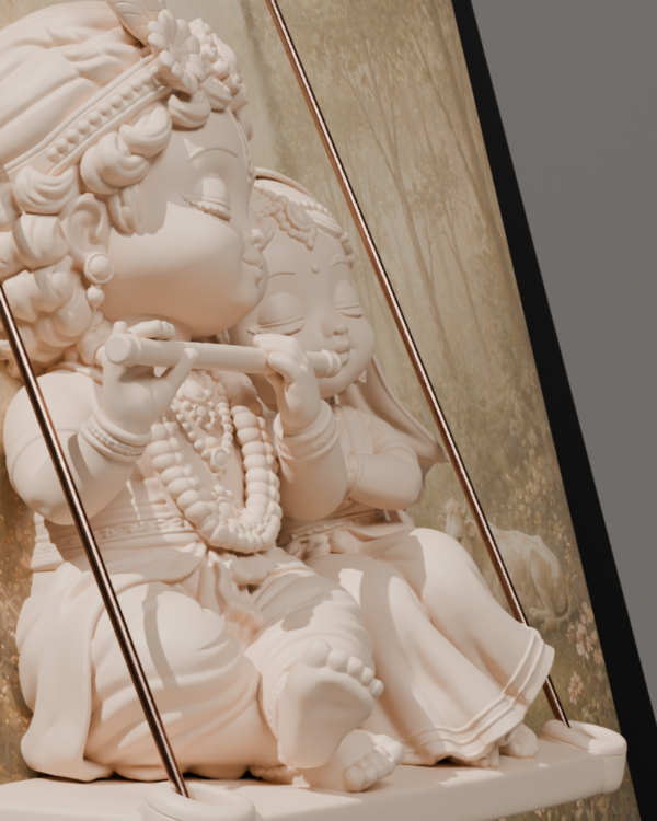 Radhe Krishna 3D Relief Frame